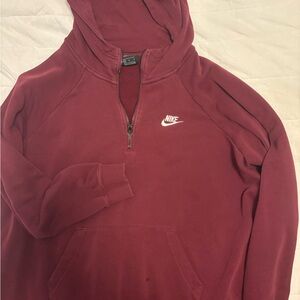 Nike Women's Burgundy Zip-Up Sweater